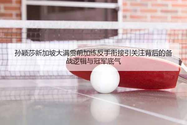 孙颖莎新加坡大满贯前加练反手衔接引关注背后的备战逻辑与冠军底气